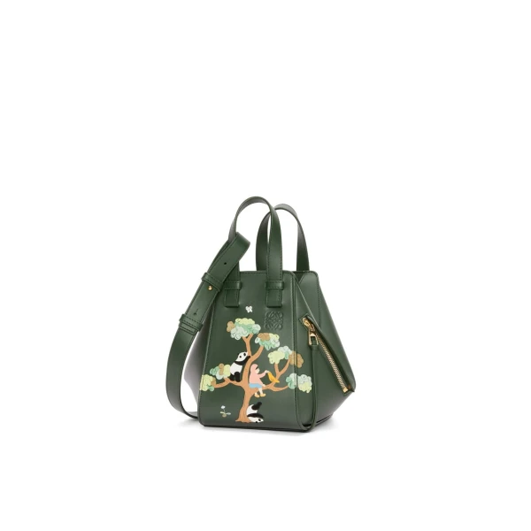 Panda compact Hammock bag in satin calfskin