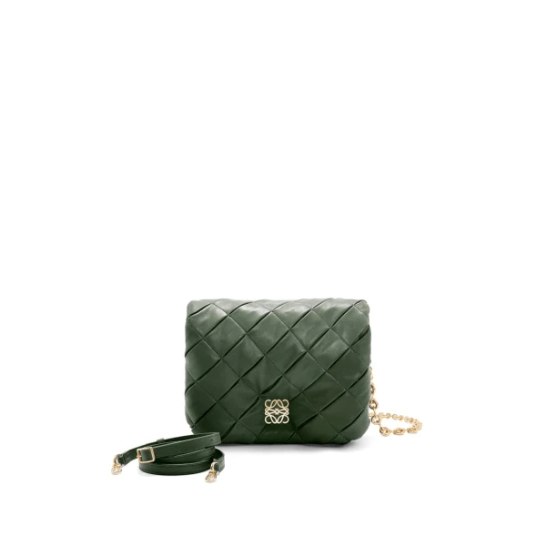 Puffer Goya in pleated shiny nappa lambskin