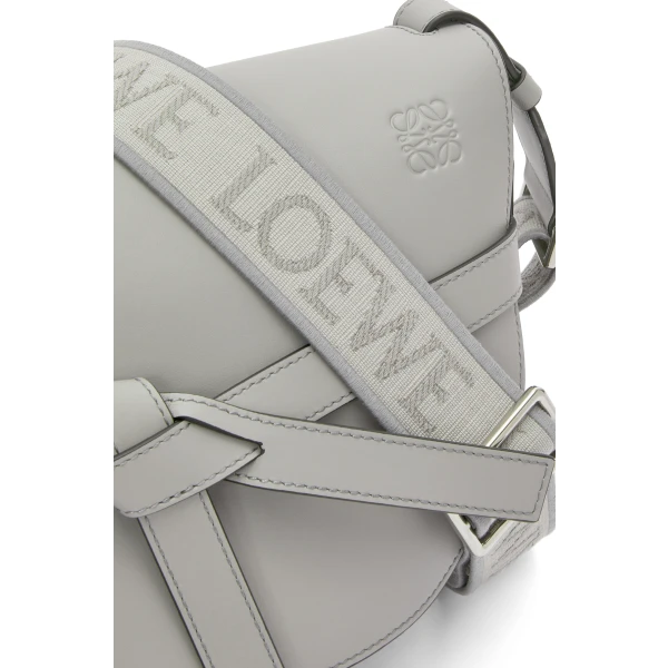 LOEWE Small Gate Dual bag in soft calfskin and jacquard, view 3