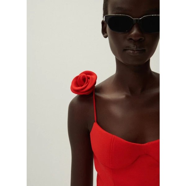 Magda Butrym Bustier midi dress in red