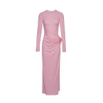 Magda Butrym Gathered long sleeve maxi dress in pink scaled76923 nobg