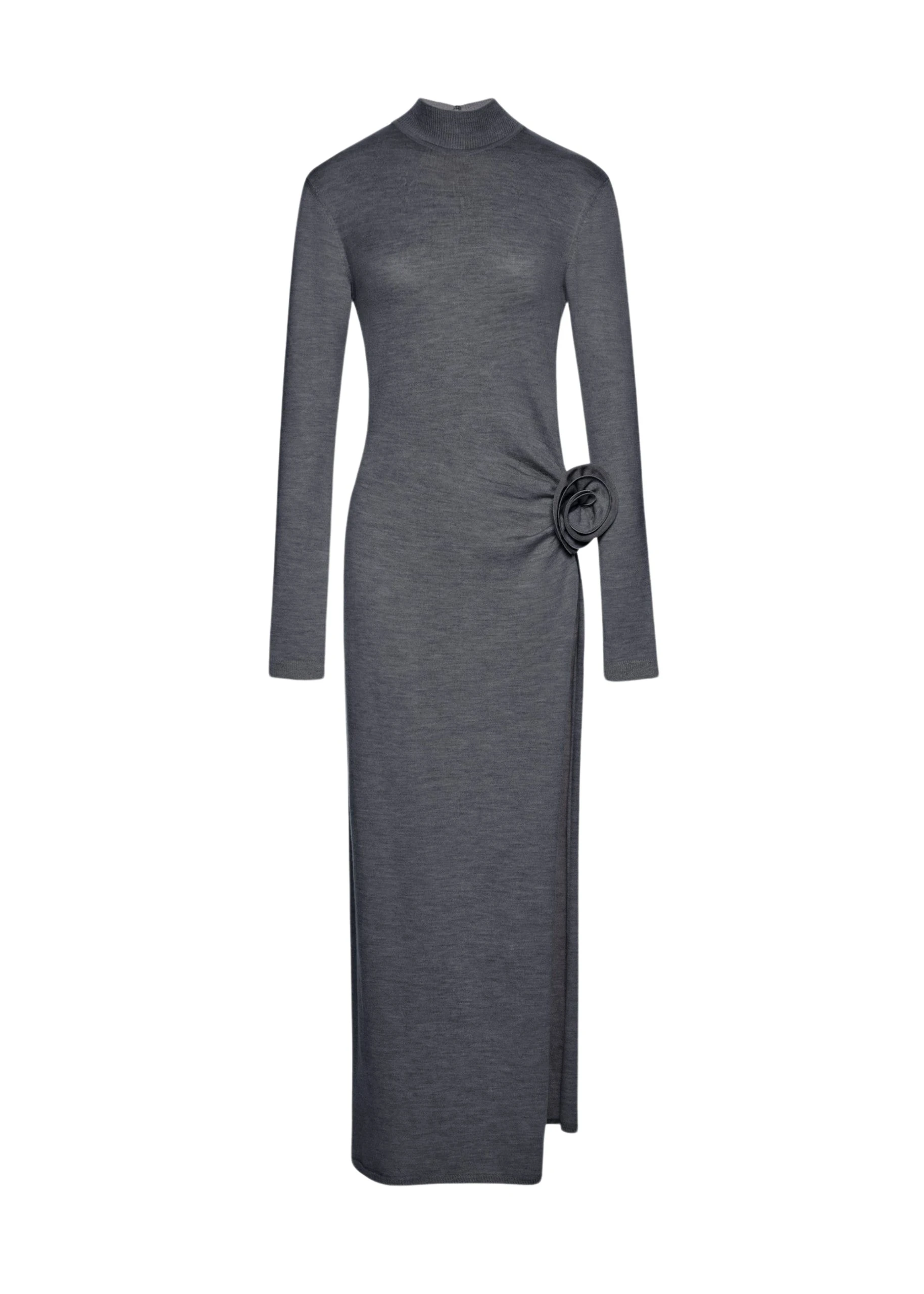 Magda Butrym High neck knit maxi dress in grey scaled84713 nobg Magda Butrym High neck knit maxi dress in grey scaled84713 nobg