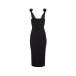 Magda Butrym Muslin straps tube dress in black scaled25200 nobg