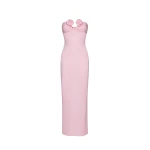 Magda Butrym Strapless flower applique maxi dress in pink scaled60546 nobg