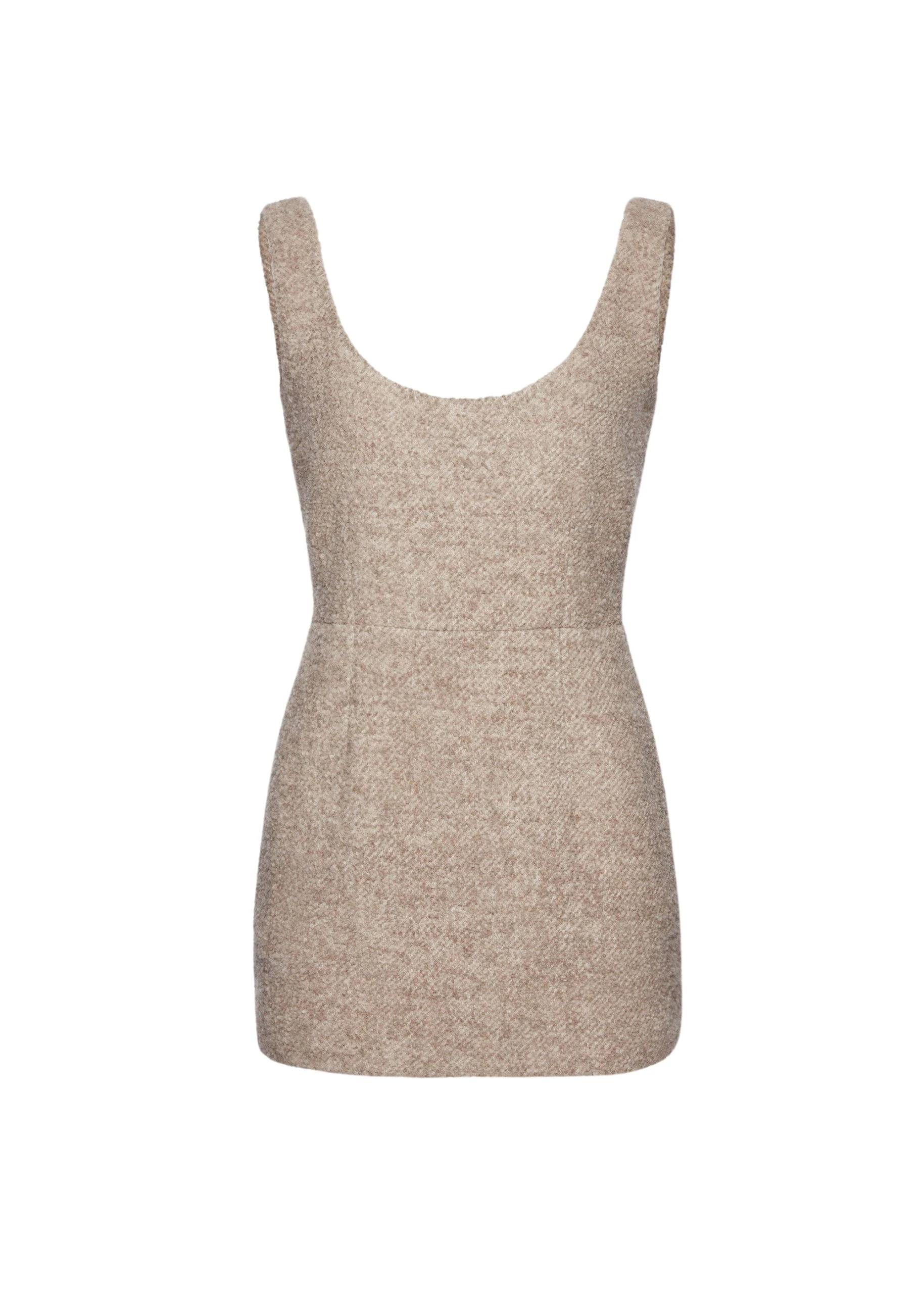 Magda Butrym Tweed scoop neck mini dress in beige scaled30202 nobg Magda Butrym Tweed scoop neck mini dress in beige scaled30202 nobg