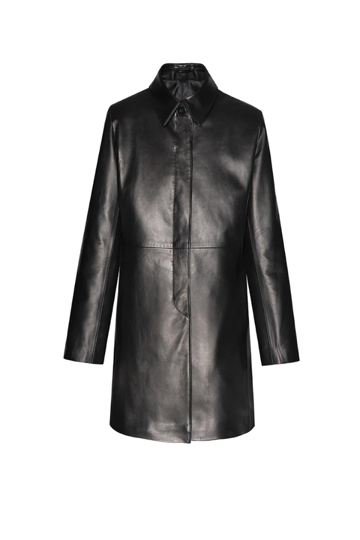 Nour Hammour Julia Minimal Leather Jacket