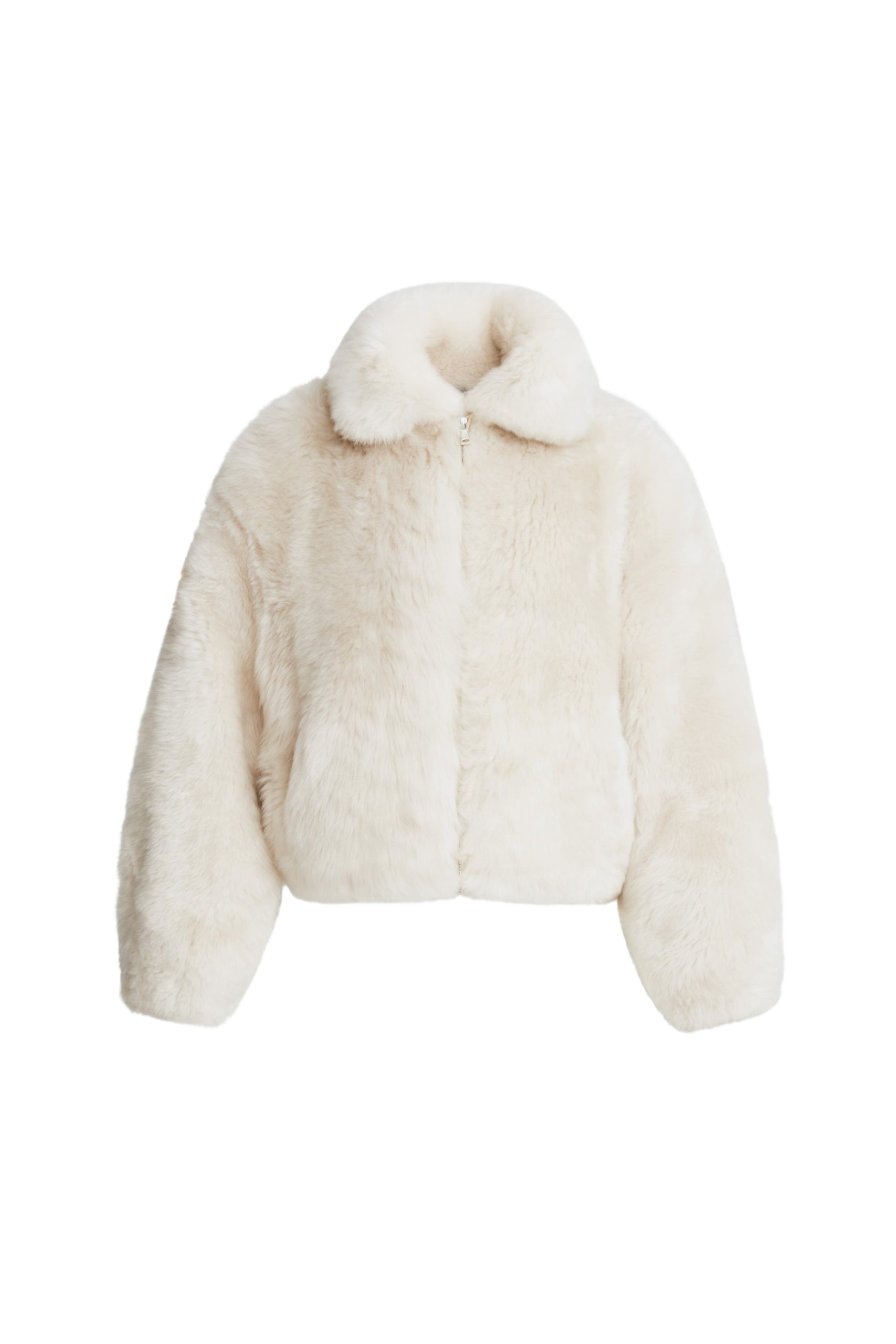 Nour Hammour Tara Plush Shearling Bomber Jacket