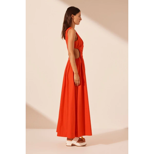 Shona Joy Amada Cut Out Maxi Dress - Hibiscus