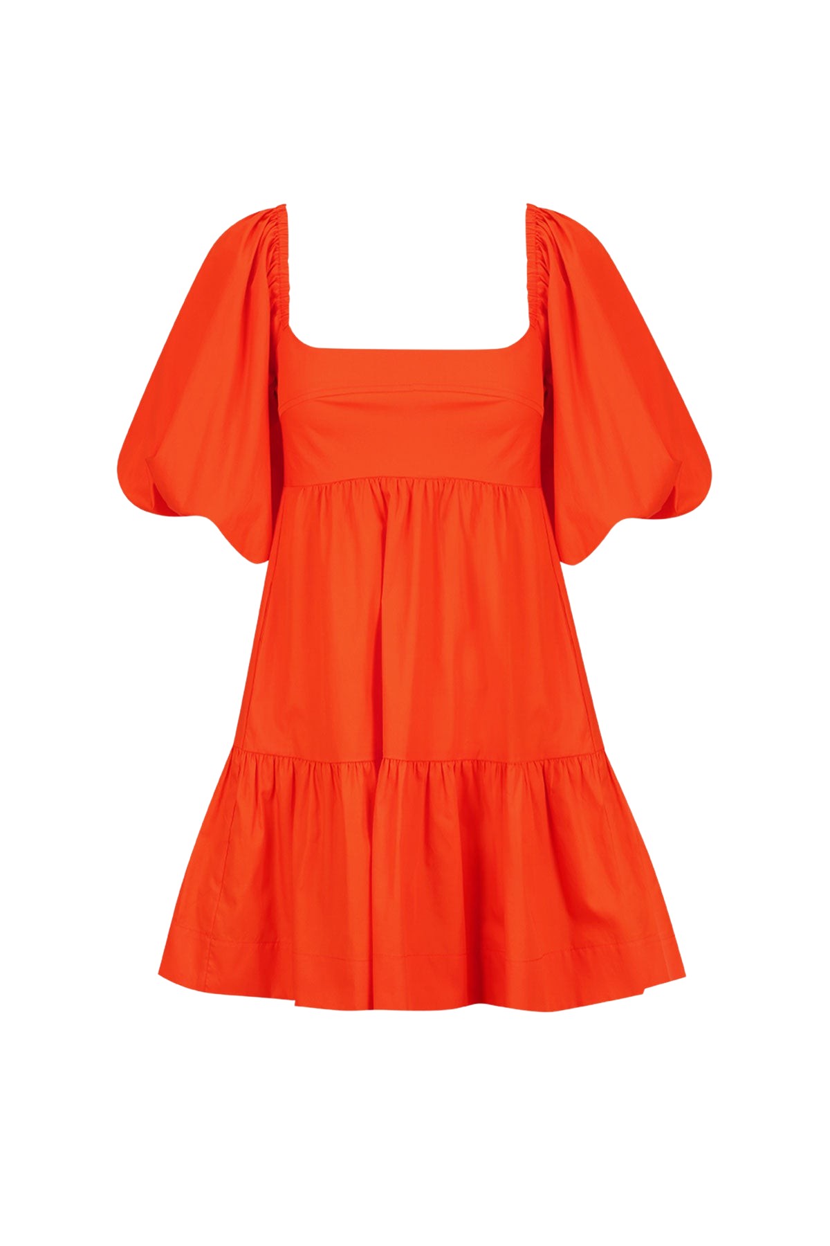 Shona Joy Amada Square Neck Tiered Mini Dress – Hibiscus