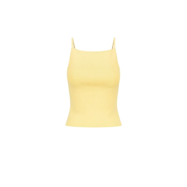 Shona Joy Basic High Neck Top Lemon65071 nobg