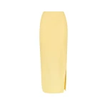 Shona Joy Basic Midi Skirt With Split Lemon15778 nobg Shona Joy Basic Midi Skirt With Split Lemon15778 nobg