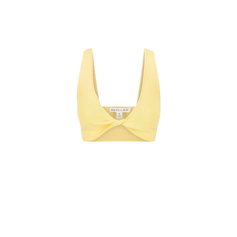Shona Joy Basic Twist Front Bralette Lemon23353 nobg