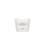 Shona Joy Blanc Linen Strapless Cut Out Ruched Top71453 nobg