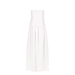 Shona Joy Blanc Linen Strapless Panelled Maxi Dress86160 nobg