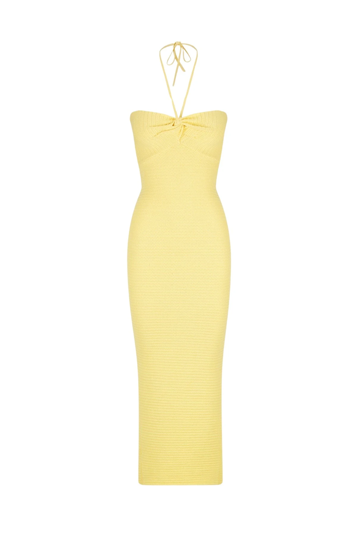 Shona Joy Eve Twist Front Halter Midi Dress Lemon50333 nobg Shona Joy Eve Twist Front Halter Midi Dress Lemon50333 nobg