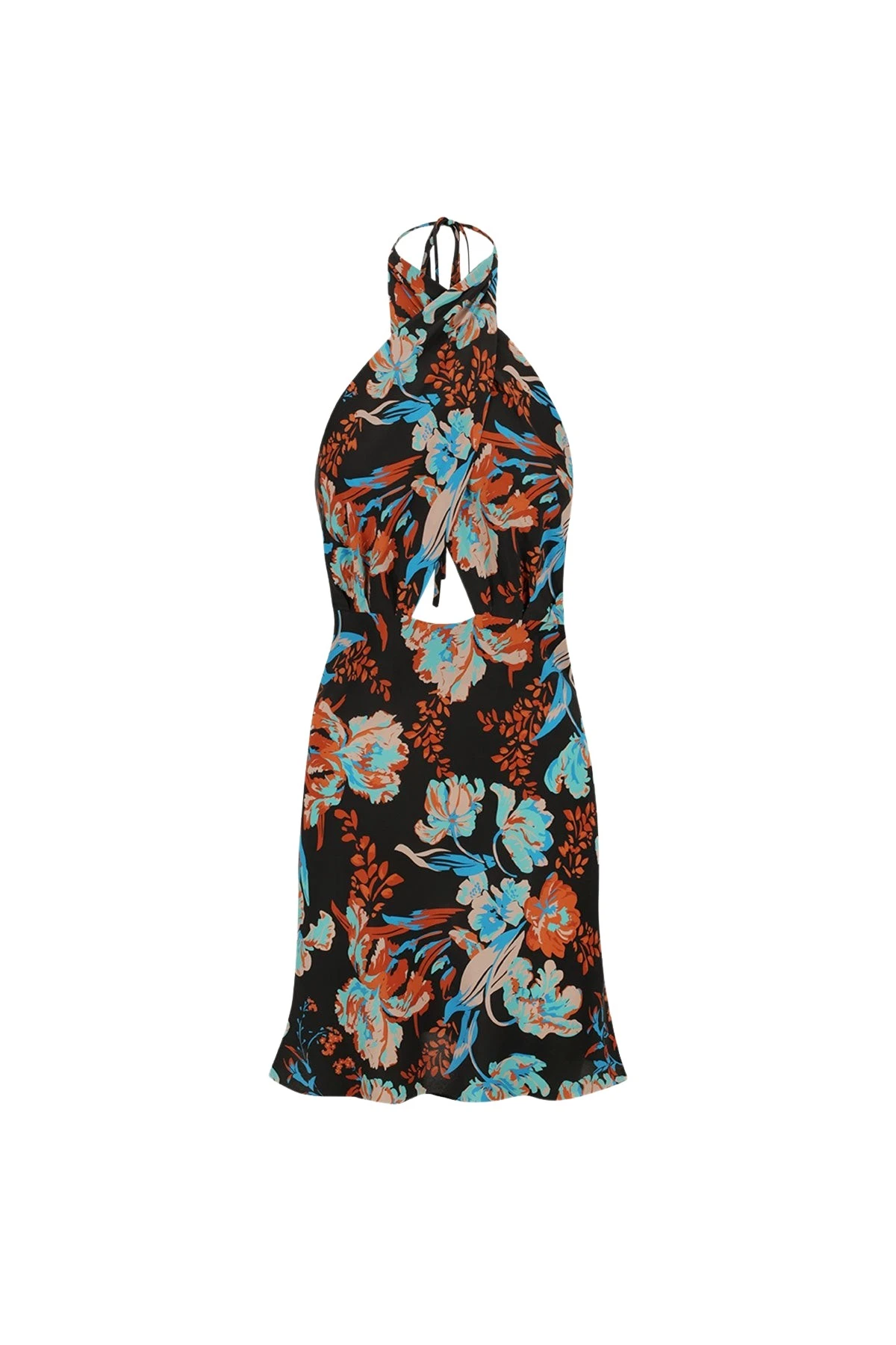 Shona Joy Flotte Silk Cross Front Halter Bias Mini Dress89200 nobg Shona Joy Flotte Silk Cross Front Halter Bias Mini Dress89200 nobg