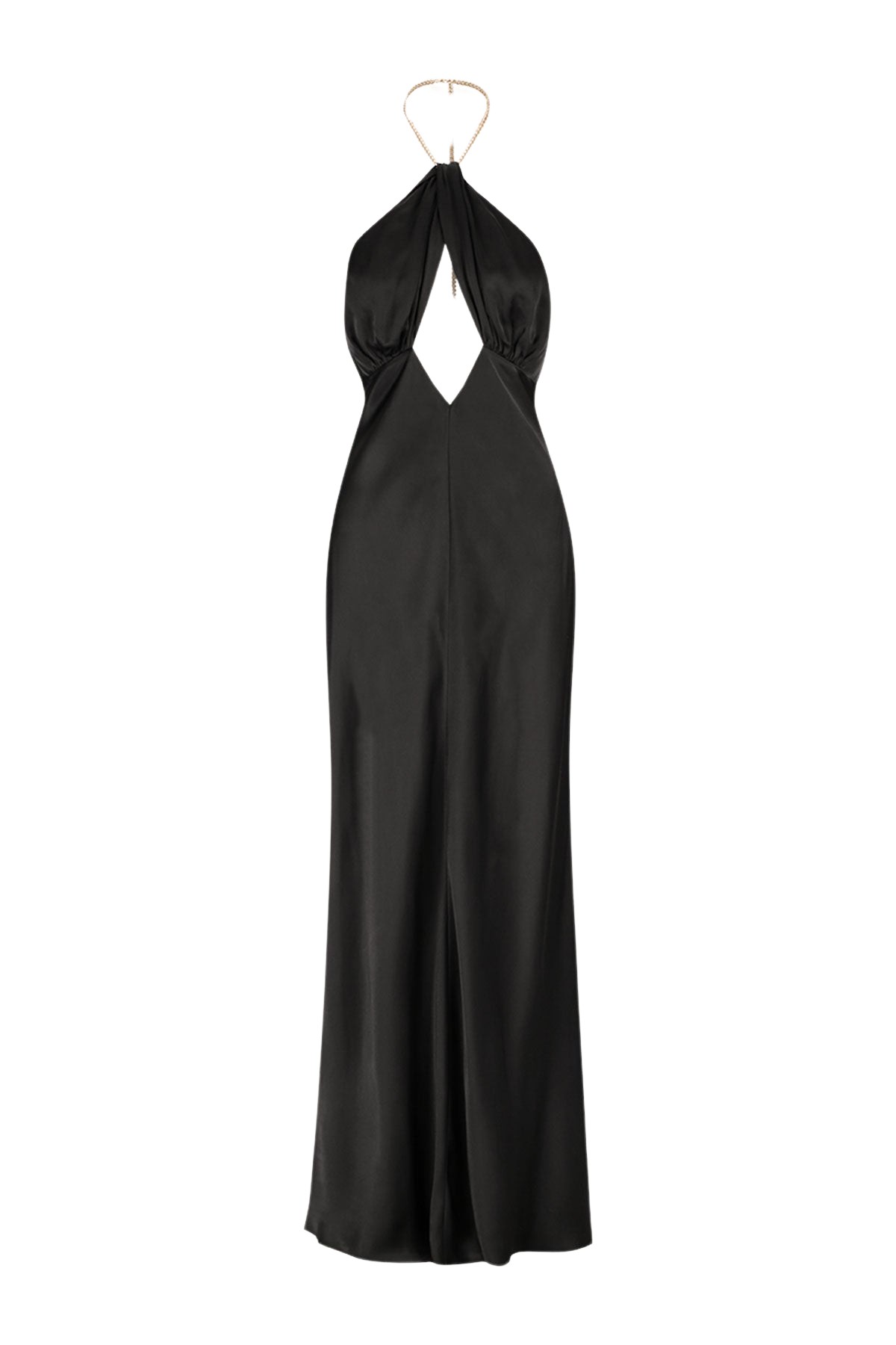 Shona Joy Lydie Chain Halter Maxi Dress – Black