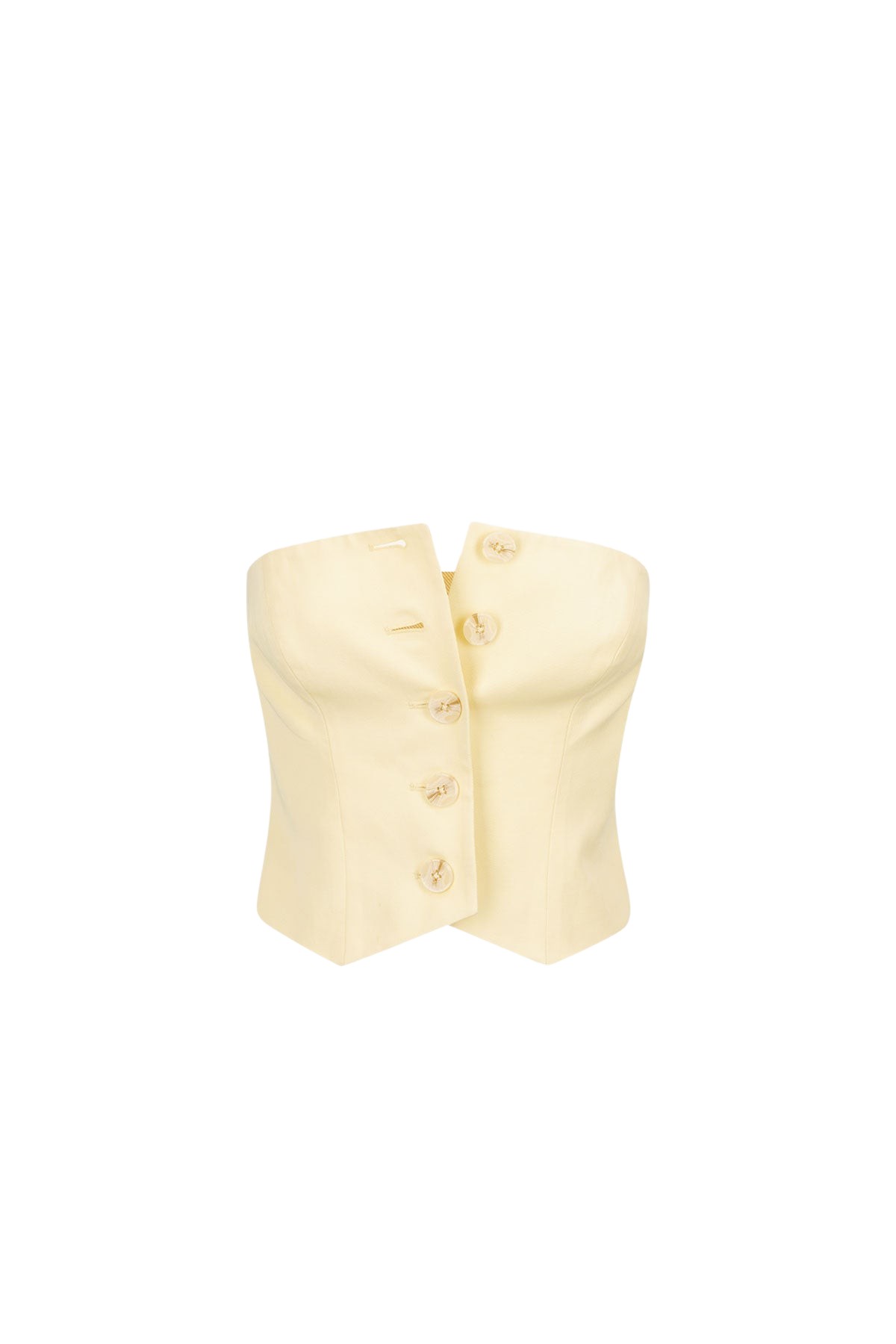 Shona Joy Sara Button Up Bodice – Lemon Top