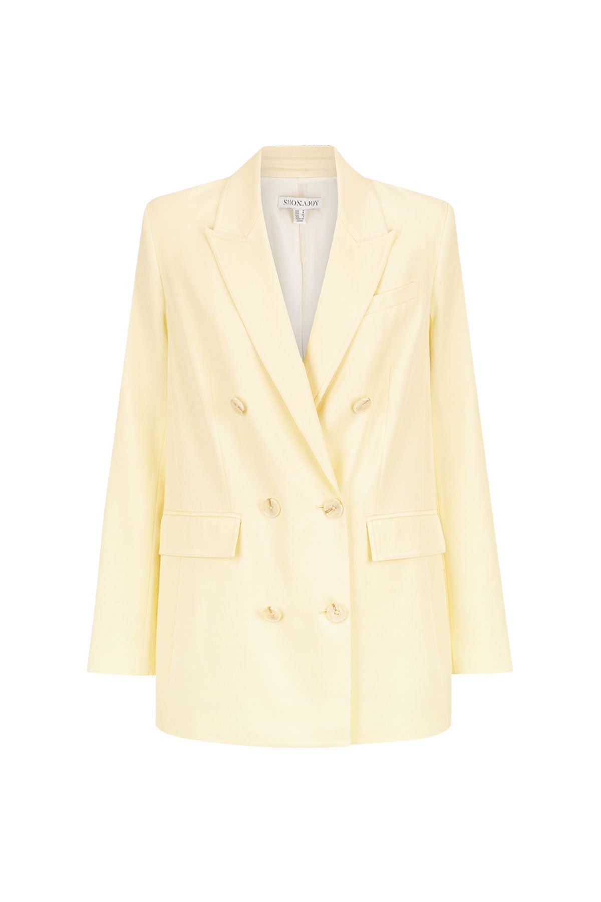 Shona Joy Sara Peak Lapel Blazer – Lemon