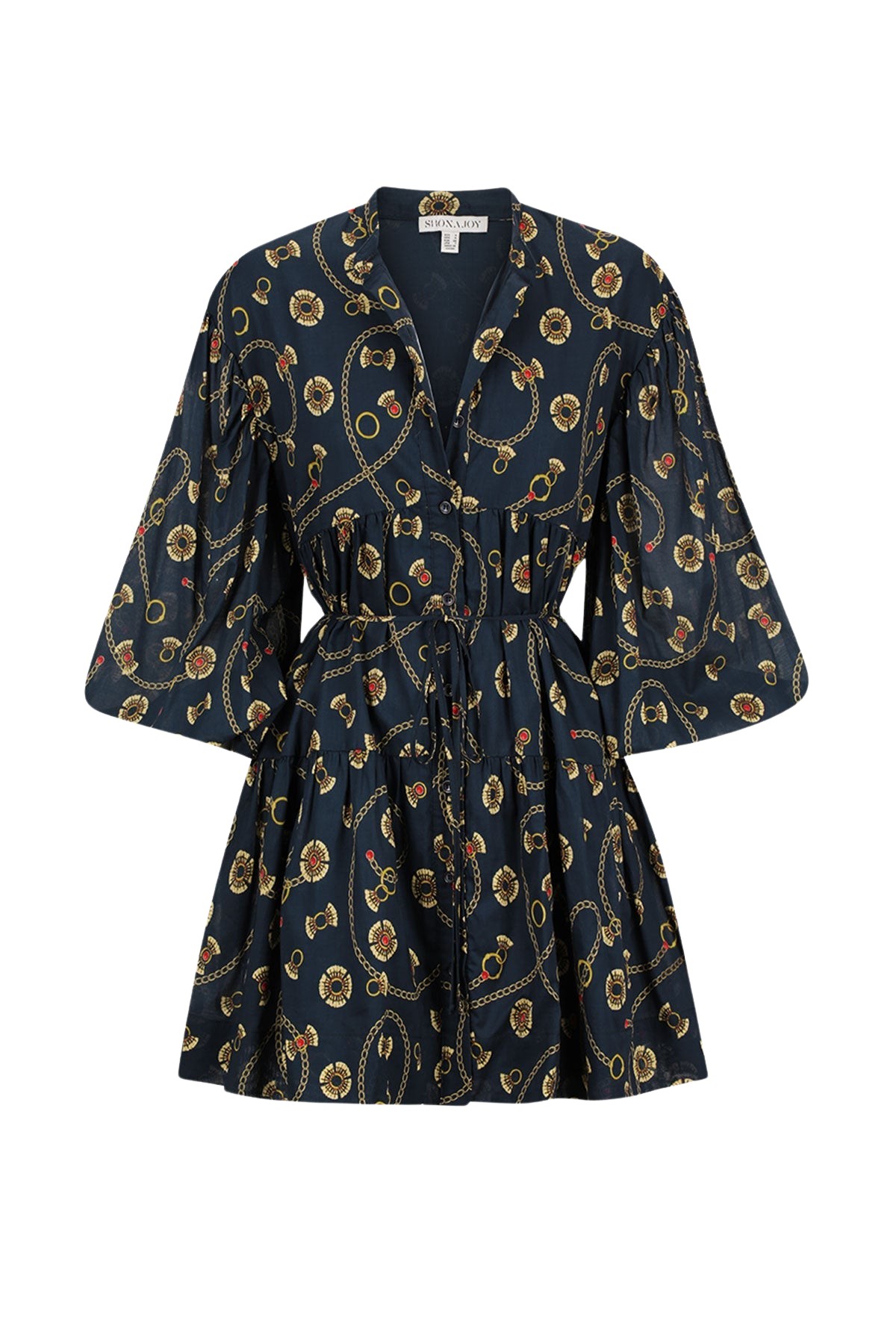 Shona Joy Vacance Balloon Sleeve Shirt Mini Dress