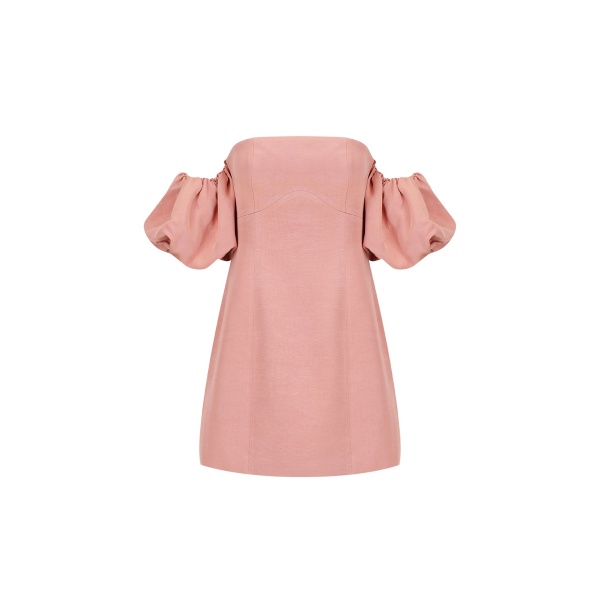 Shona Joy Vento Puff Sleeve Contour Mini Dress Rose Dawn93783 nobg