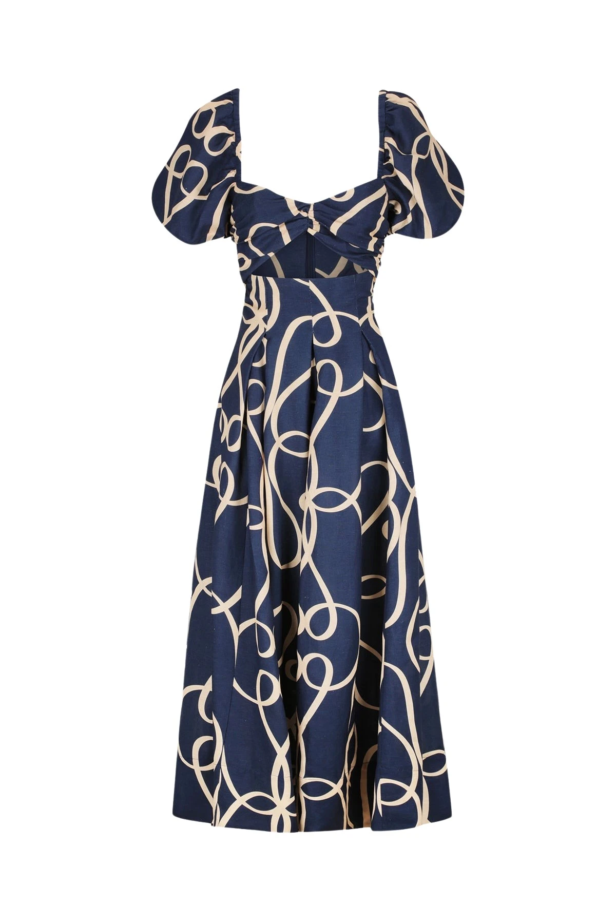 Shona Joy Vivaro Linen Short Sleeve Cut Out Midi Dress20053 nobg Shona Joy Vivaro Linen Short Sleeve Cut Out Midi Dress20053 nobg