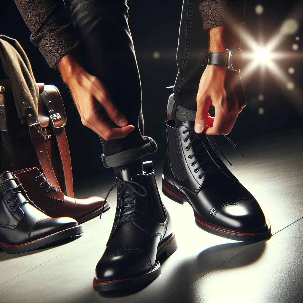 how to wear black leather chelsea boots men
