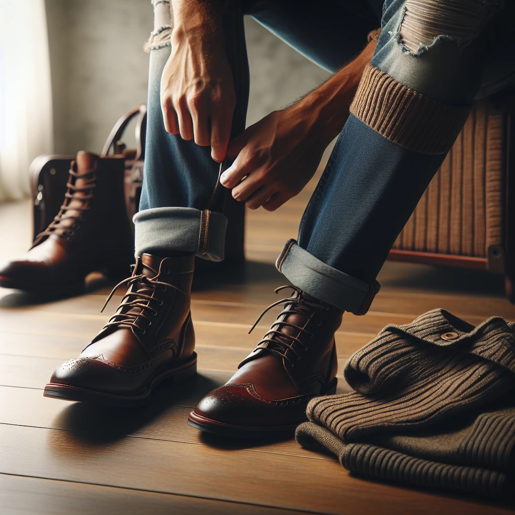 how to wear brown boots men