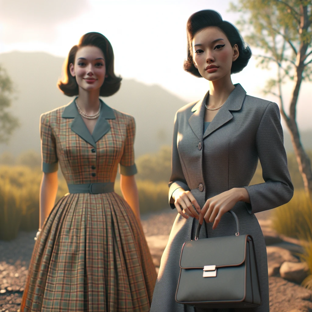 how did women dress in the 50s