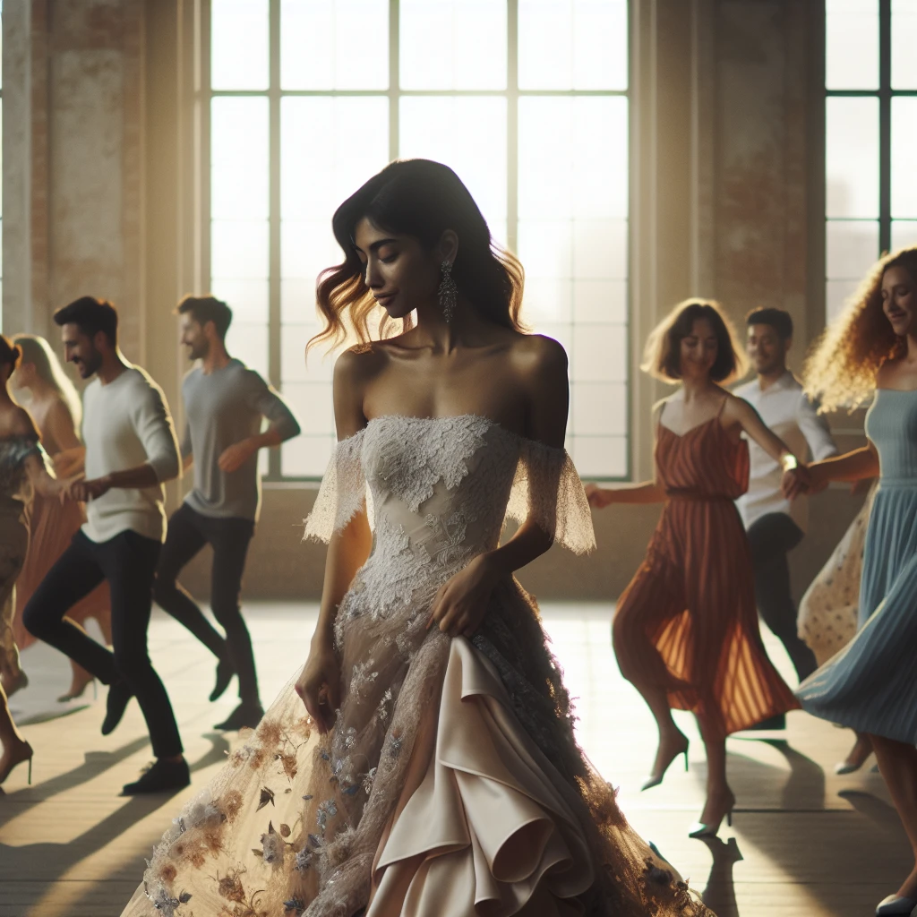 how to dance in off the shoulder wedding dress 