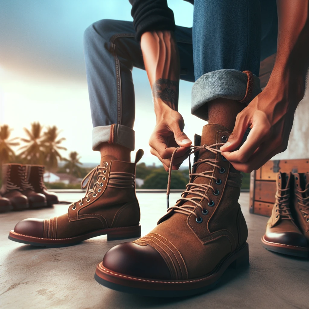 how to wear laceup boots men