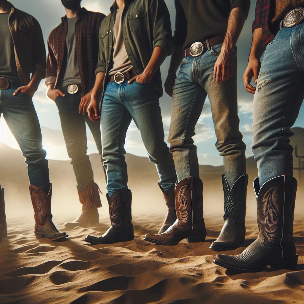 how do men wear cowboy boots