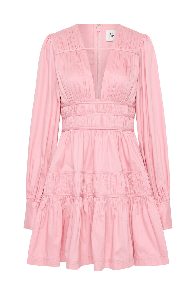 Aje Fallingwater Ruched Mini Dress