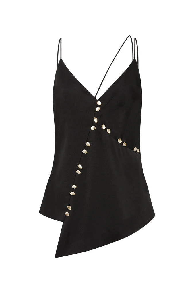 Aje-Riddle-Button-Down-Top Aje Black Tops