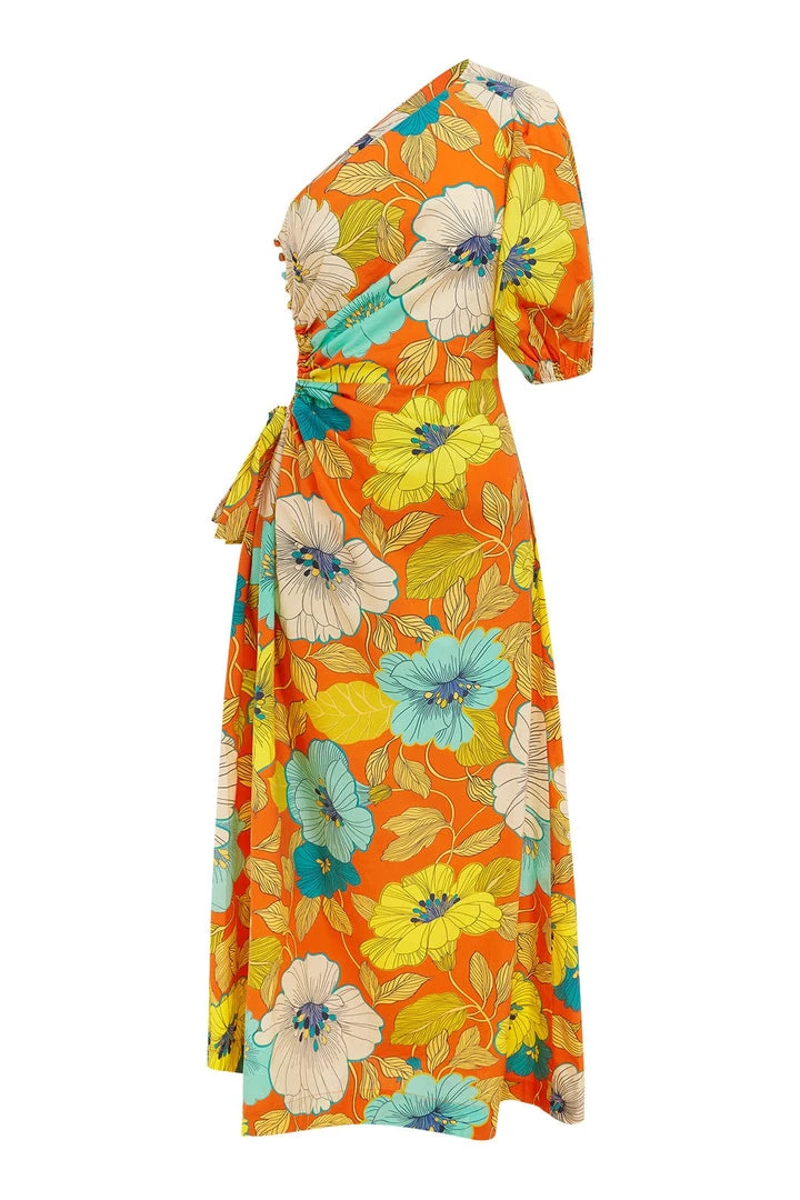 Alemais Piato One Shoulder Midi Dress Alemais Piato One Shoulder Midi Dress