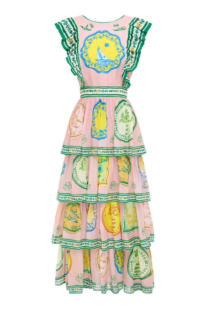 Alemais Porcelain Frill Midi Dress Alemais Porcelain Frill Midi Dress