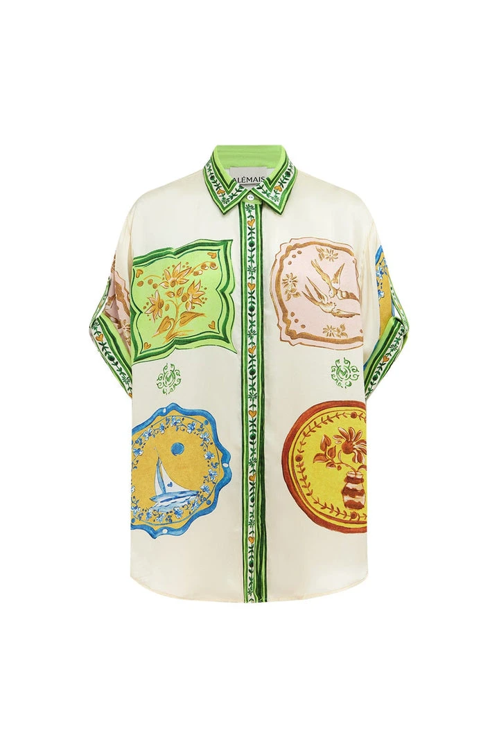 Alemais Porcelain Silk Shirt Alemais Porcelain Silk Shirt