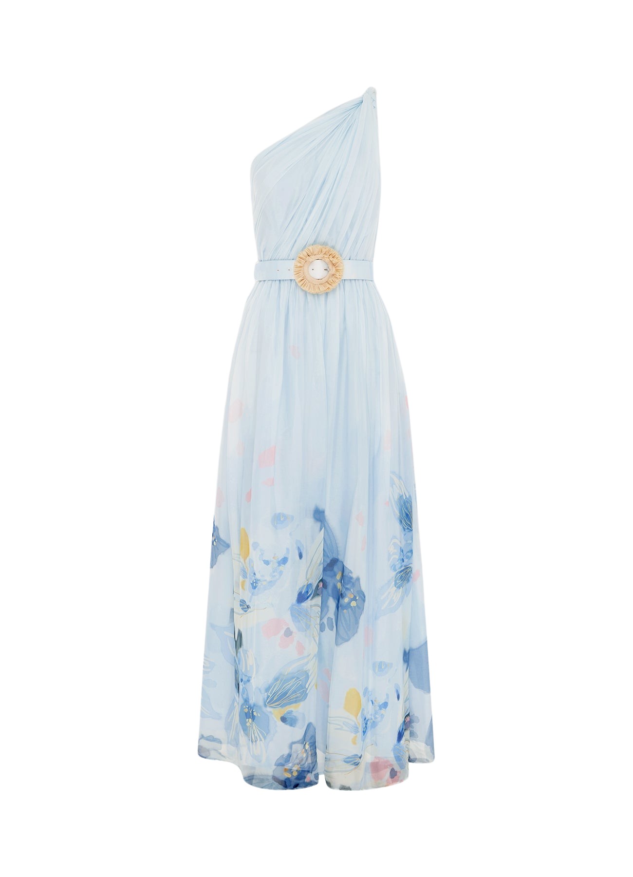 Leo Lin Adriana One Shoulder Maxi Dress – Tranquility Print