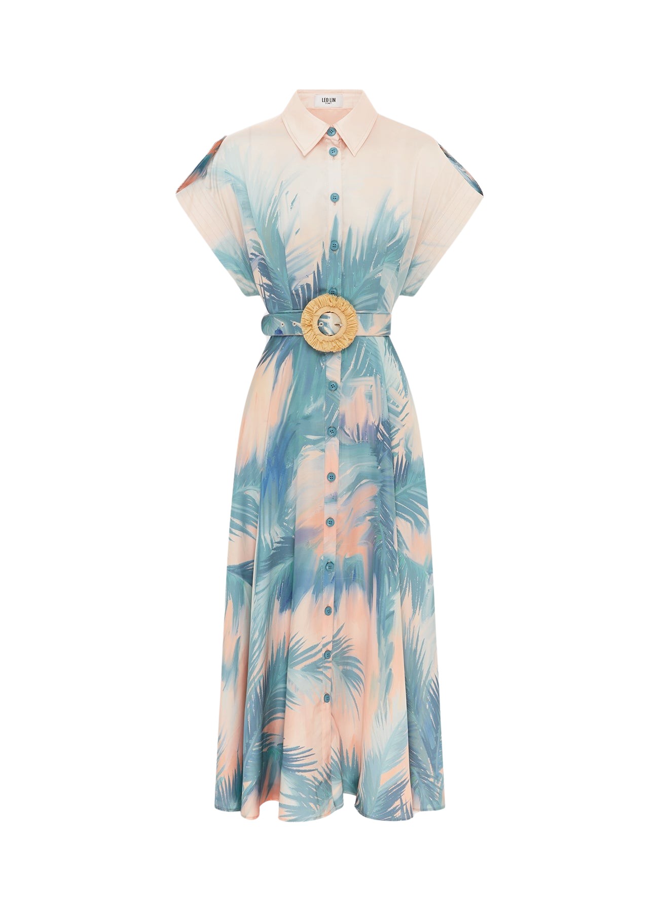 Leo Lin Anita Pocket Shirt Midi Dress – Dreamscape Print