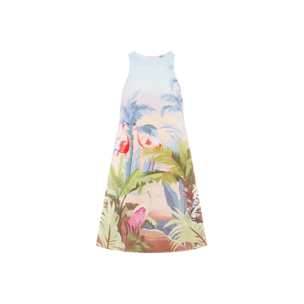 Leo Lin Carla Racer Mini Dress Dreamscape Print95861 nobg
