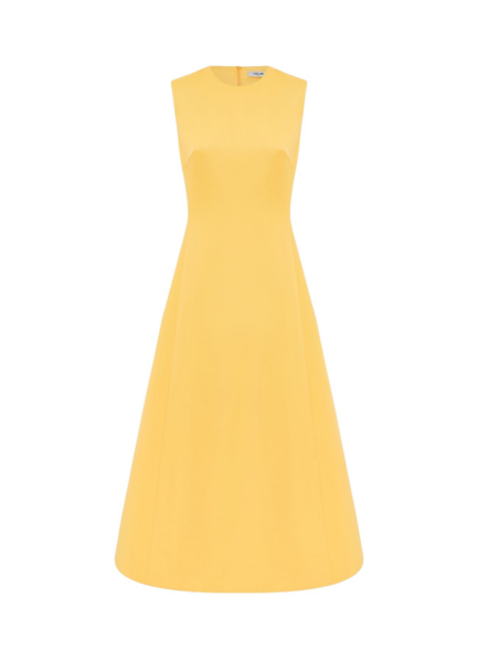 Leo Lin Cleo Sleeveless Midi Dress Canary75746 nobg