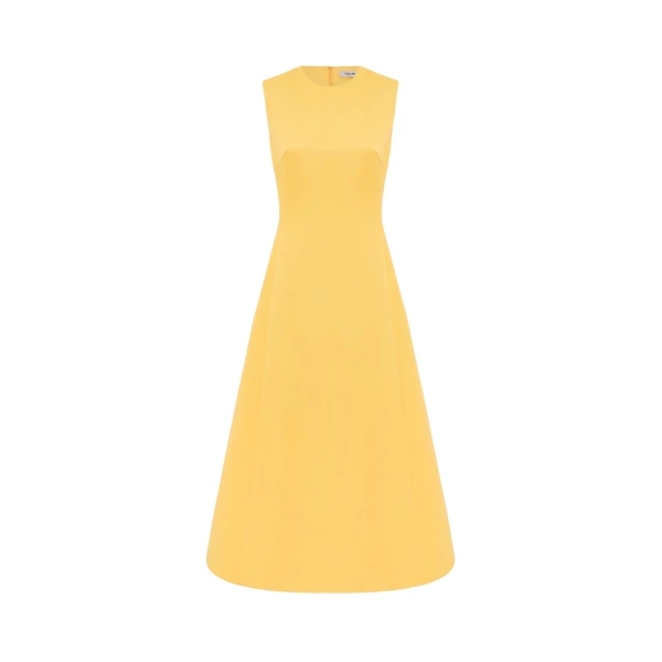 Leo Lin Cleo Sleeveless Midi Dress Canary75746 nobg
