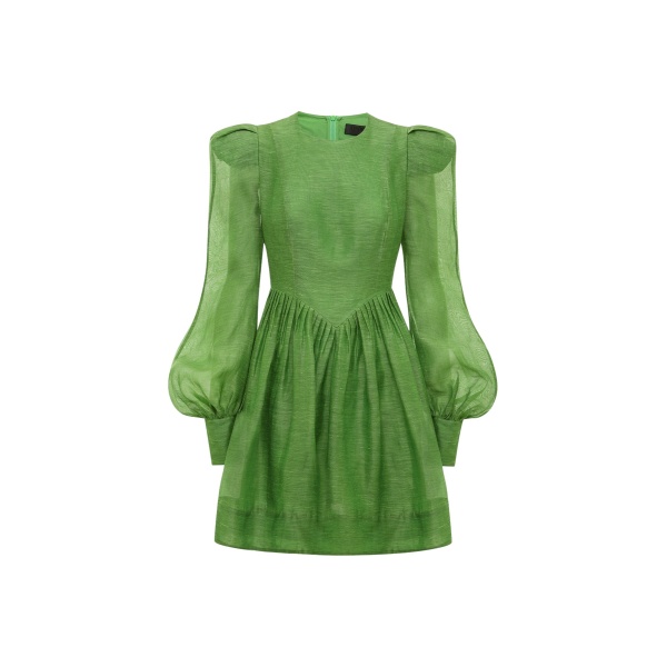 Leo Lin Elena Structured Shoulder Mini Dress Tropical66107 nobg