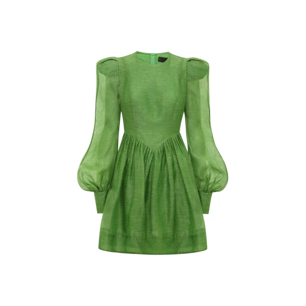Leo Lin Elena Structured Shoulder Mini Dress Tropical66107 nobg