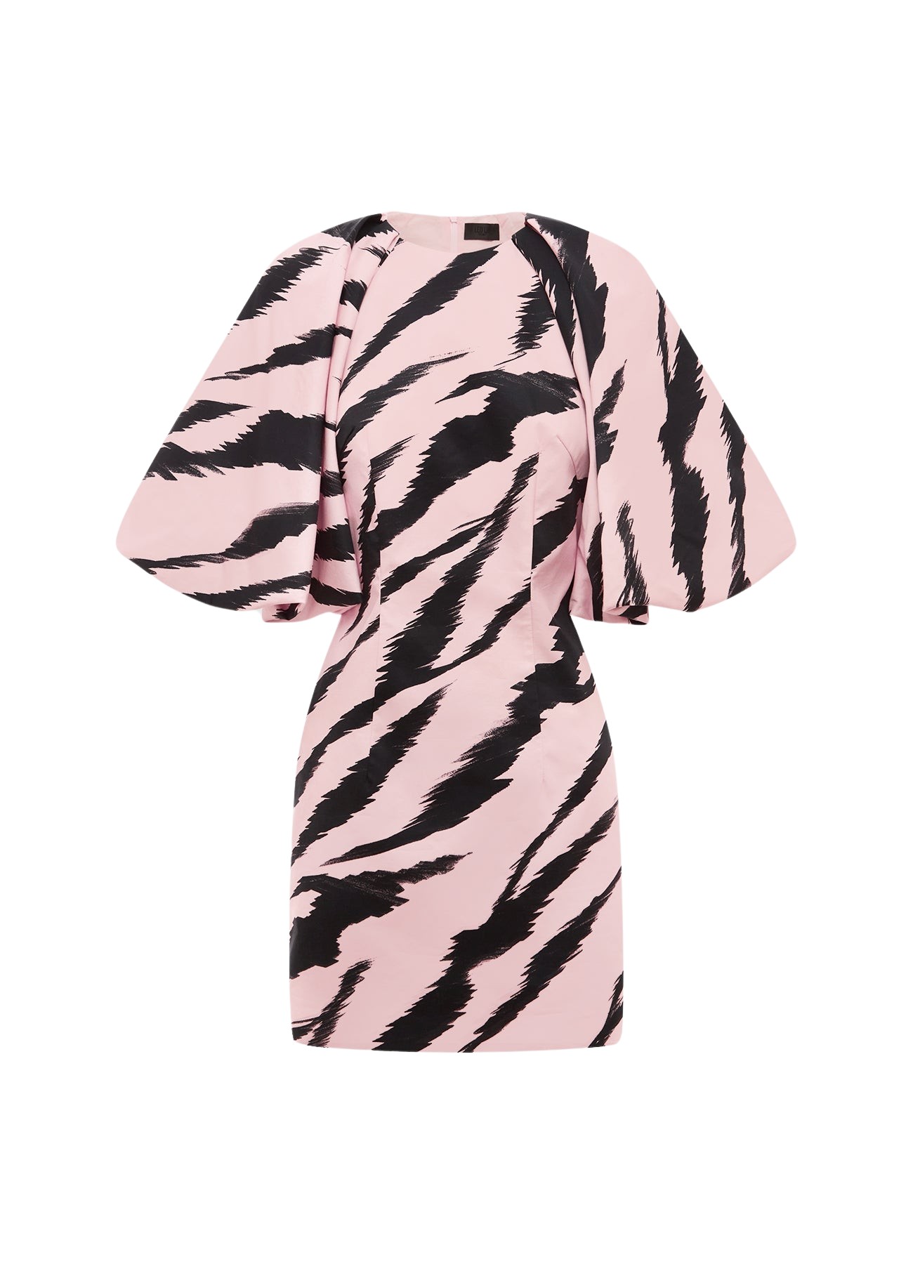 Leo Lin Gabriella Puff Sleeve Mini Dress – Tiger Print in Pink