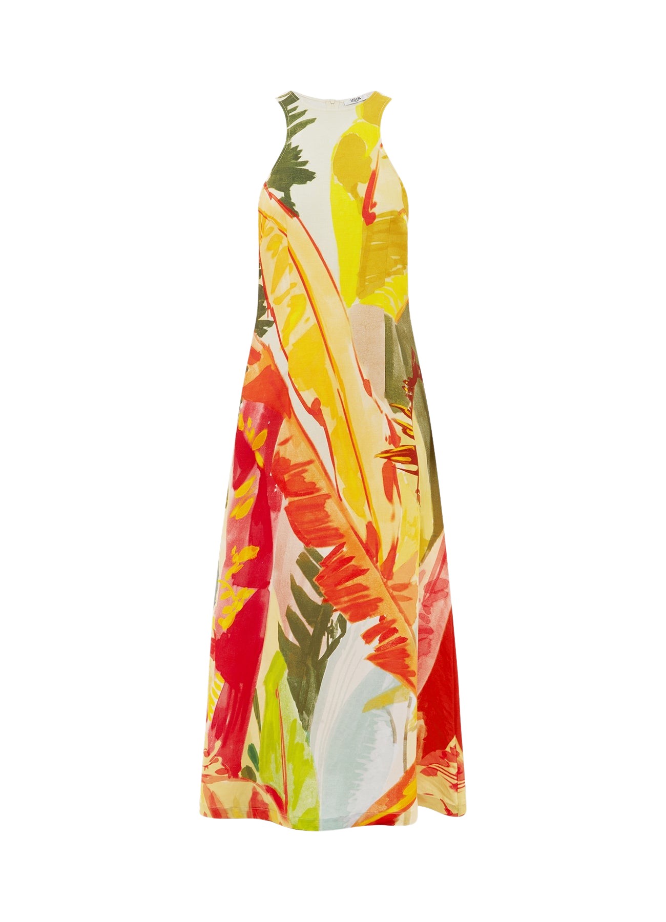 Leo Lin Giselle Racer Neck Midi Dress – Rainforest Print