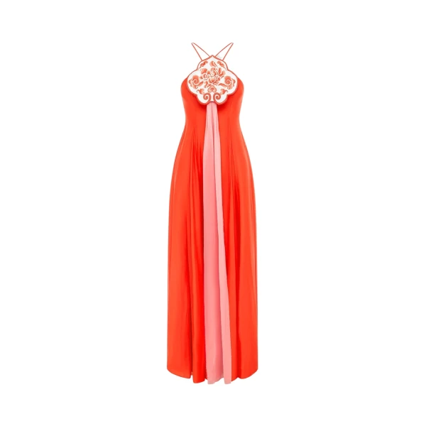 Leo Lin Rui Maxi Dress Fortune Red62856 nobg