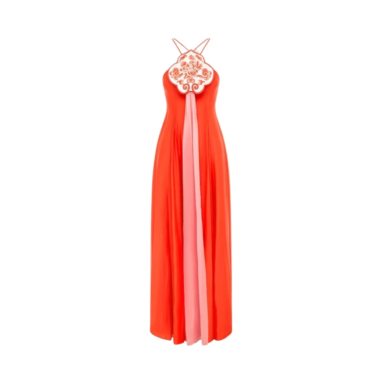 Leo Lin Rui Maxi Dress Fortune Red62856 nobg