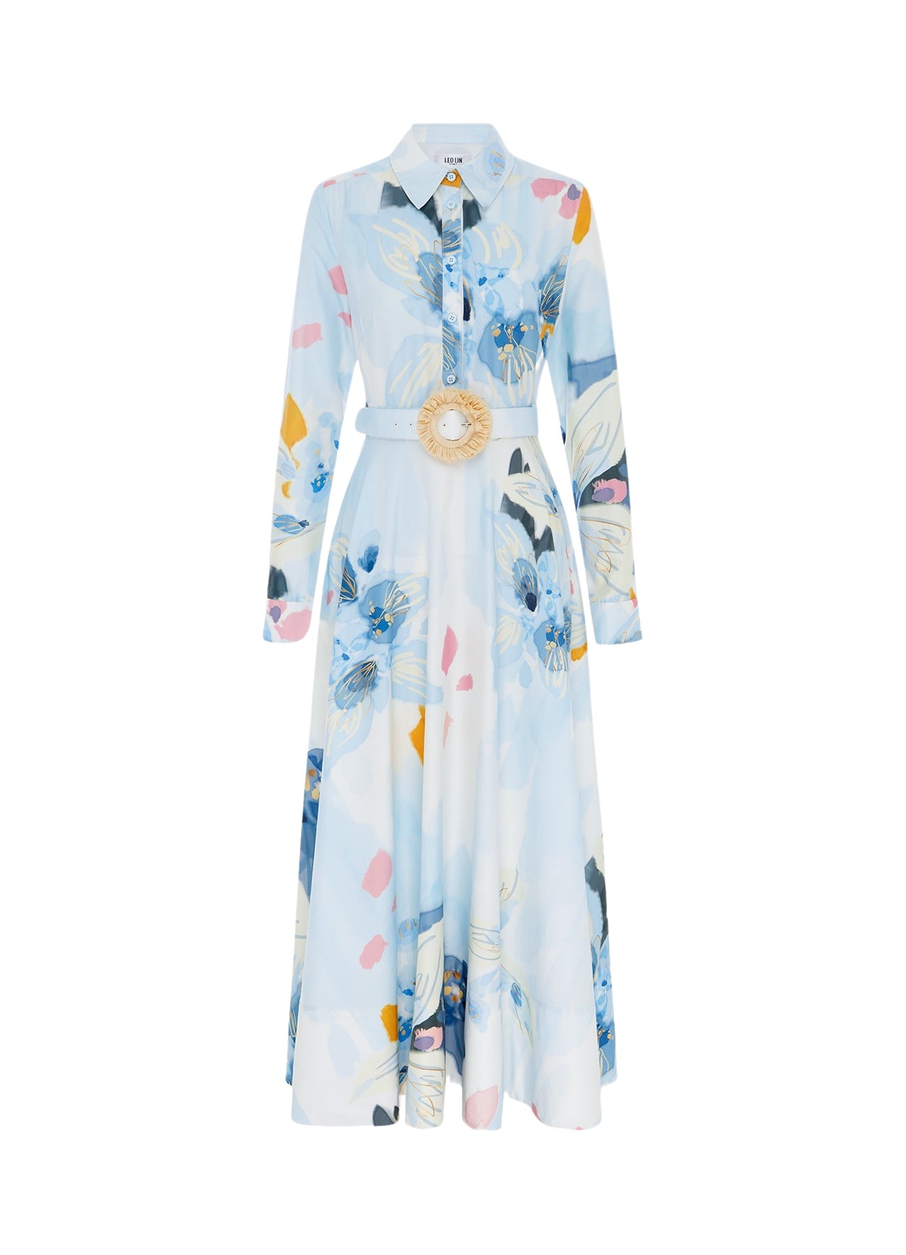 Leo Lin Zara Shirt Midi Dress – Tranquility Print