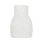 Rotate Birger Christensen 3D Flower Mini Dress White17763 nobg